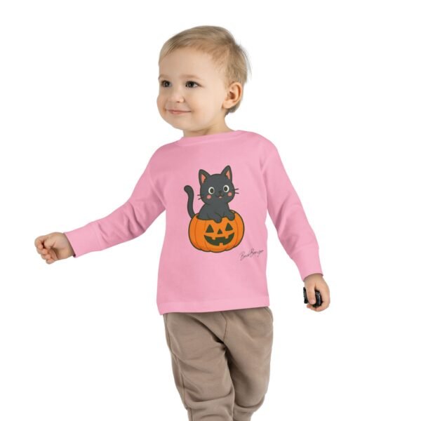 Halloween Spooky Kitten in Pumpkin Toddler Tee