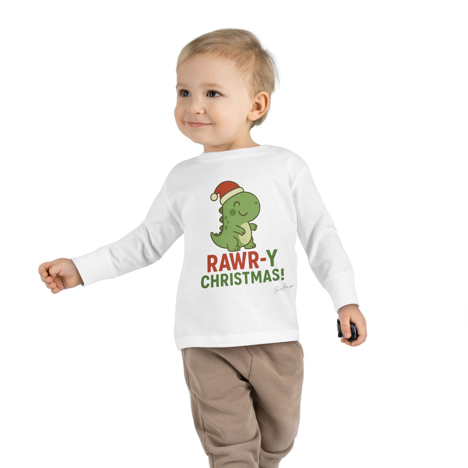Rawry Christmas Dino Toddler Tee - Image 3