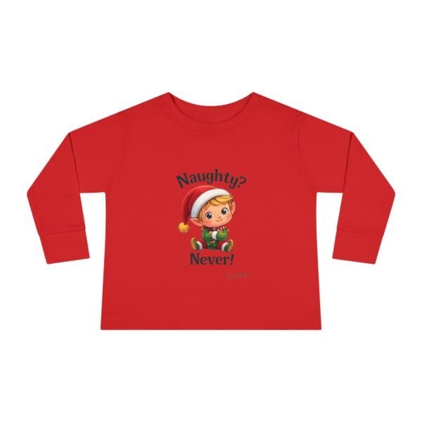 Naughty? Never! Elf Toddler Tee