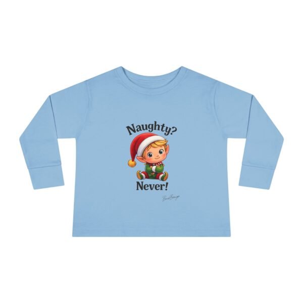 Naughty? Never! Elf Toddler Tee