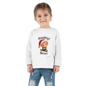 Naughty? Never! Elf Toddler Tee - Image 4