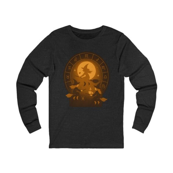 Celestial Coven Zodiac Circle Moon Glow Halloween Tee for adults