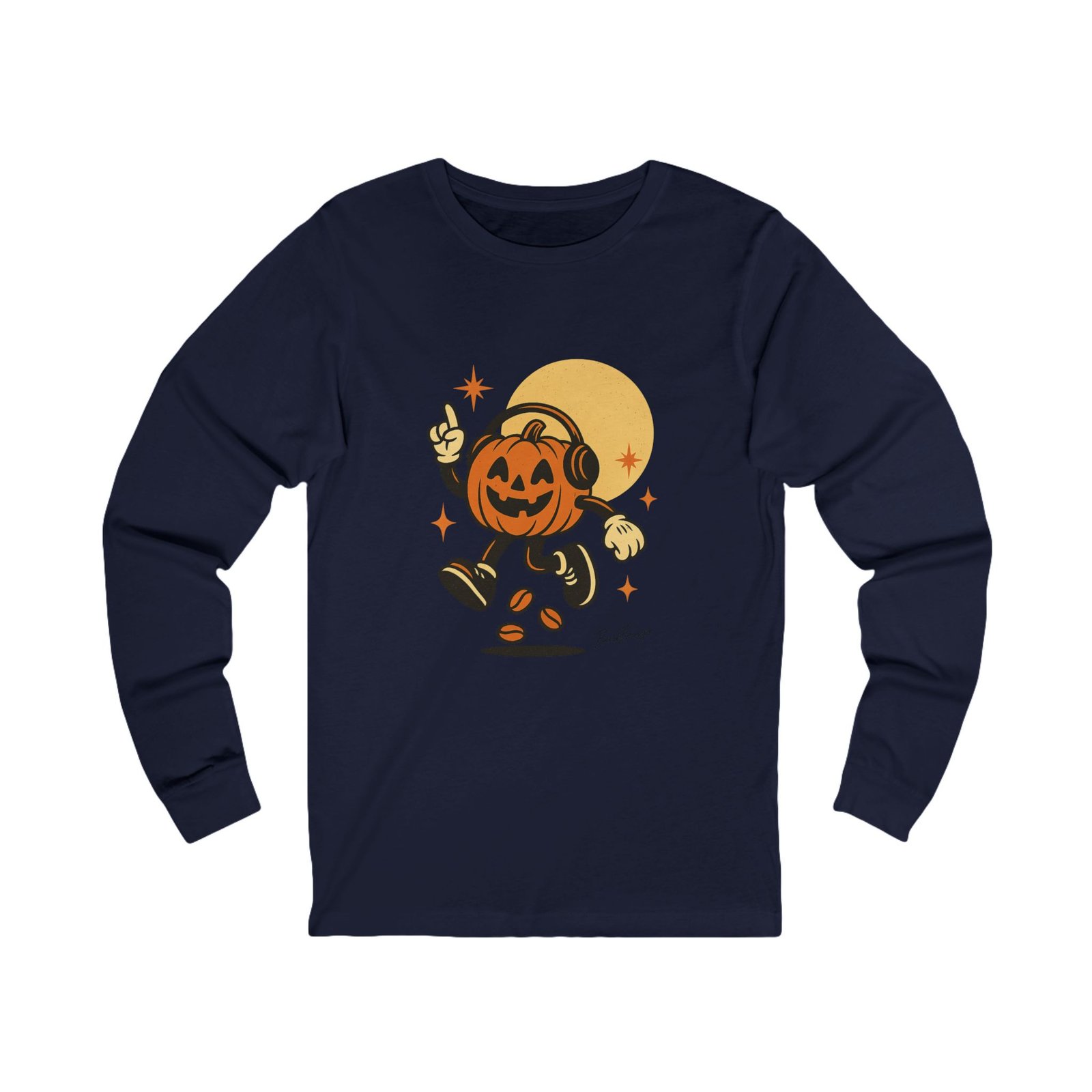 Retro Pumpkin Boogie Halloween 70s Adult Shirt - Image 21