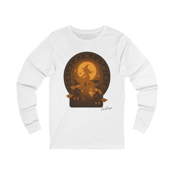 Celestial Coven Zodiac Circle Moon Glow Halloween Tee for adults