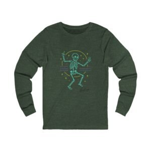 Neon Dancing Skeleton Rave Unisex  Adult Tee - Image 7