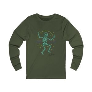 Neon Dancing Skeleton Rave Unisex  Adult Tee - Image 5