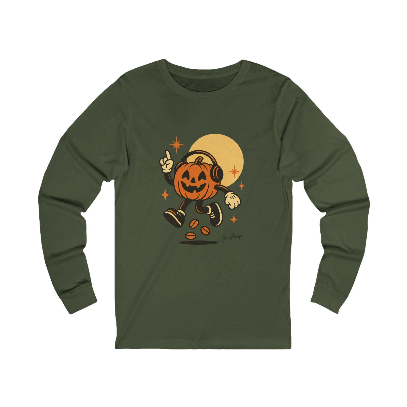 Retro Pumpkin Boogie Halloween 70s Adult Shirt - Image 7