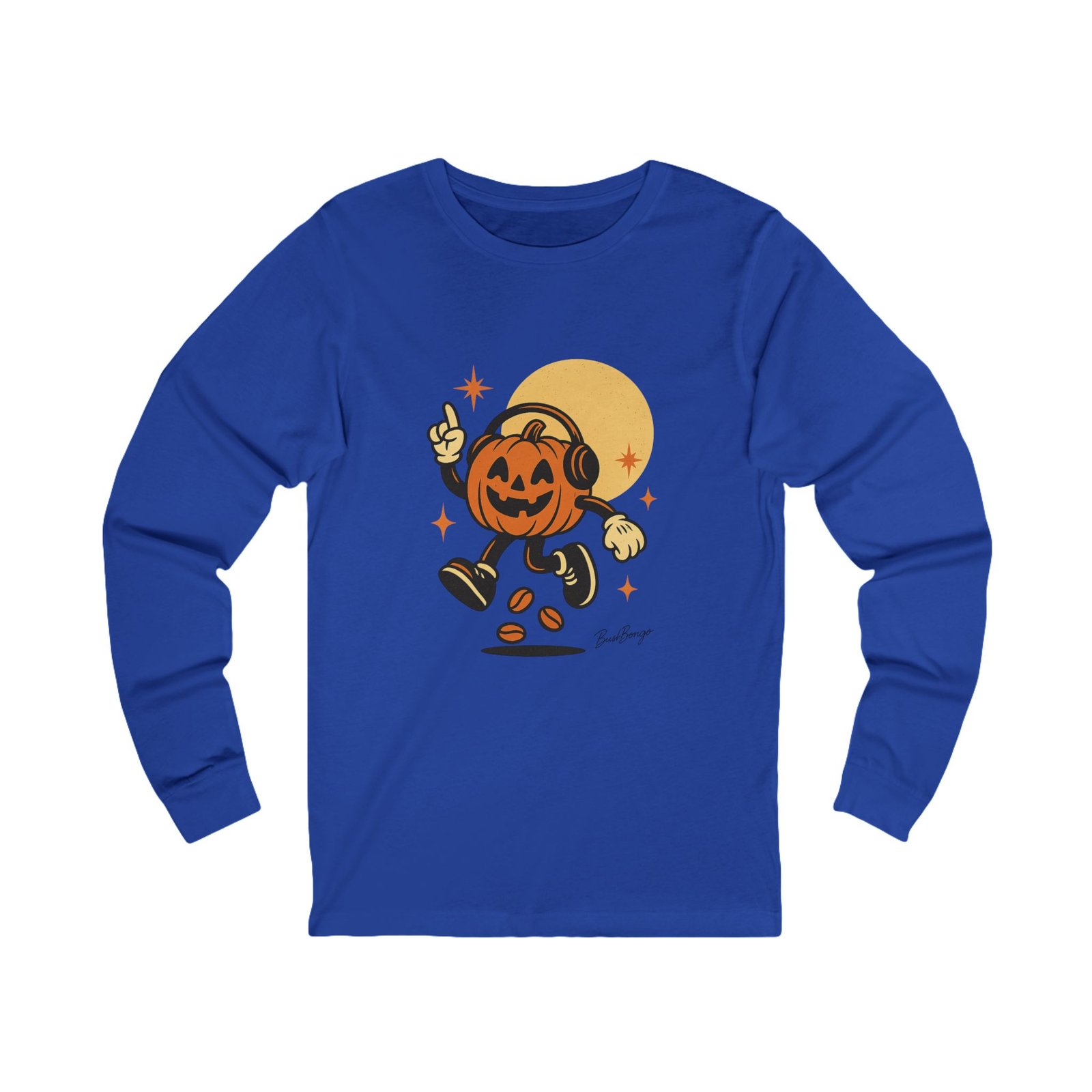 Retro Pumpkin Boogie Halloween 70s Adult Shirt - Image 13