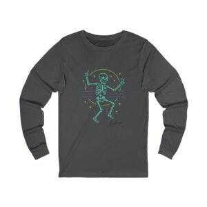 Neon Dancing Skeleton Rave Unisex  Adult Tee - Image 9
