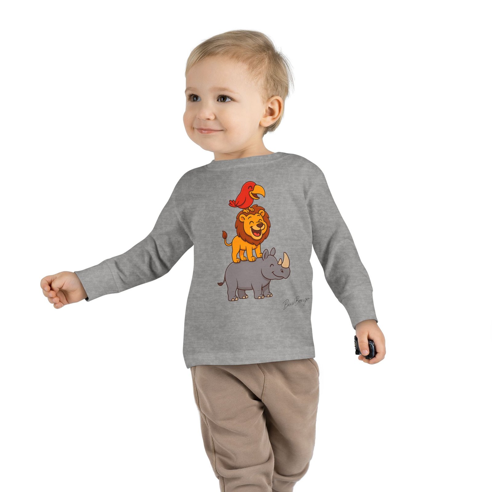 Cute Animal Stack Toddler Tee - Image 7