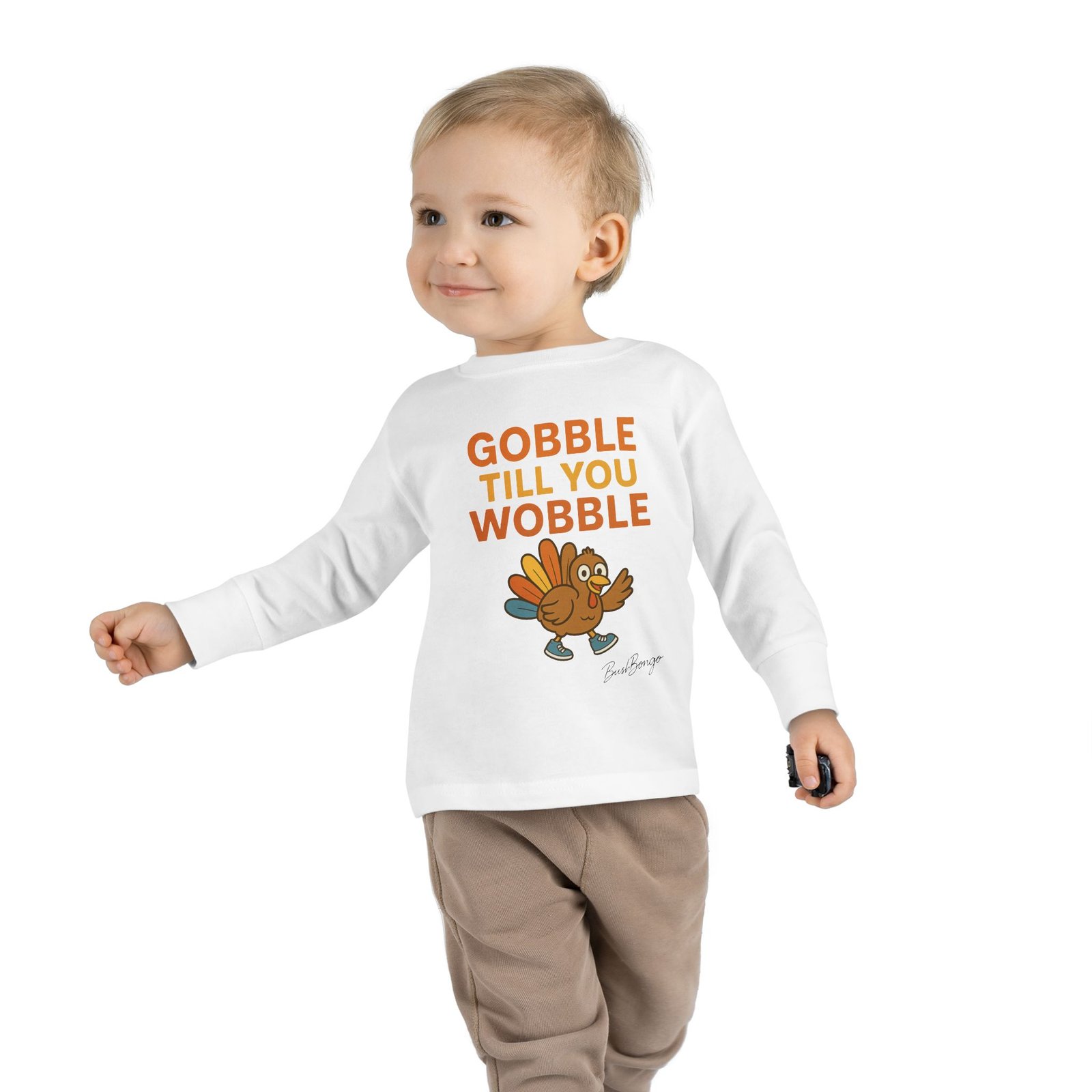 Thanksgiving Cute Turkey Toddler Tee - Image 3